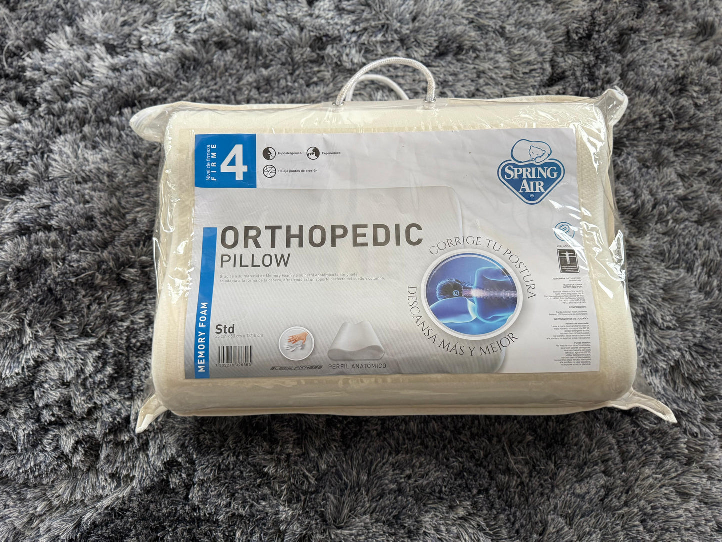 Almohada Ortopédica Memory Foam Spring Air