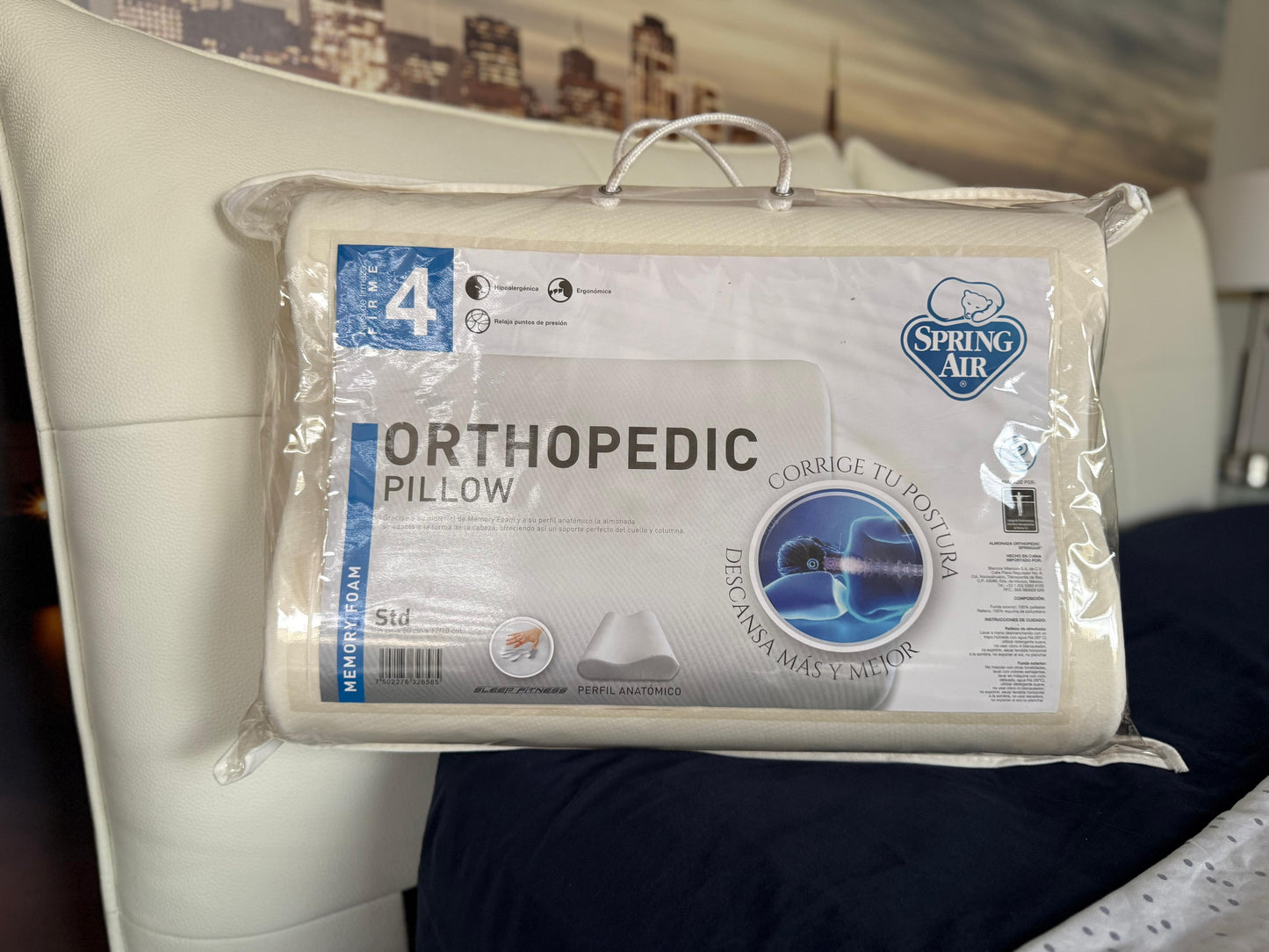 Almohada Ortopédica Memory Foam Spring Air